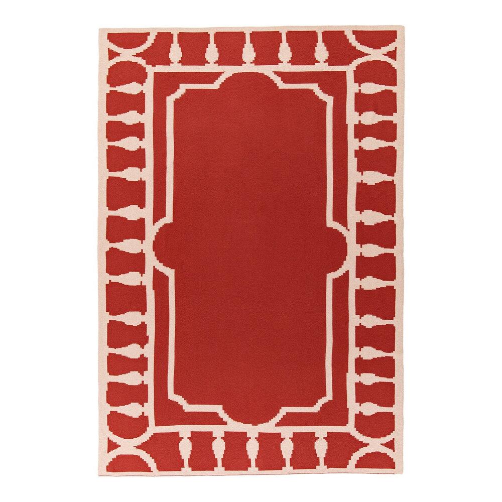 Balustrade Red Cashmere Blankets by Saved NY | Fig Linens