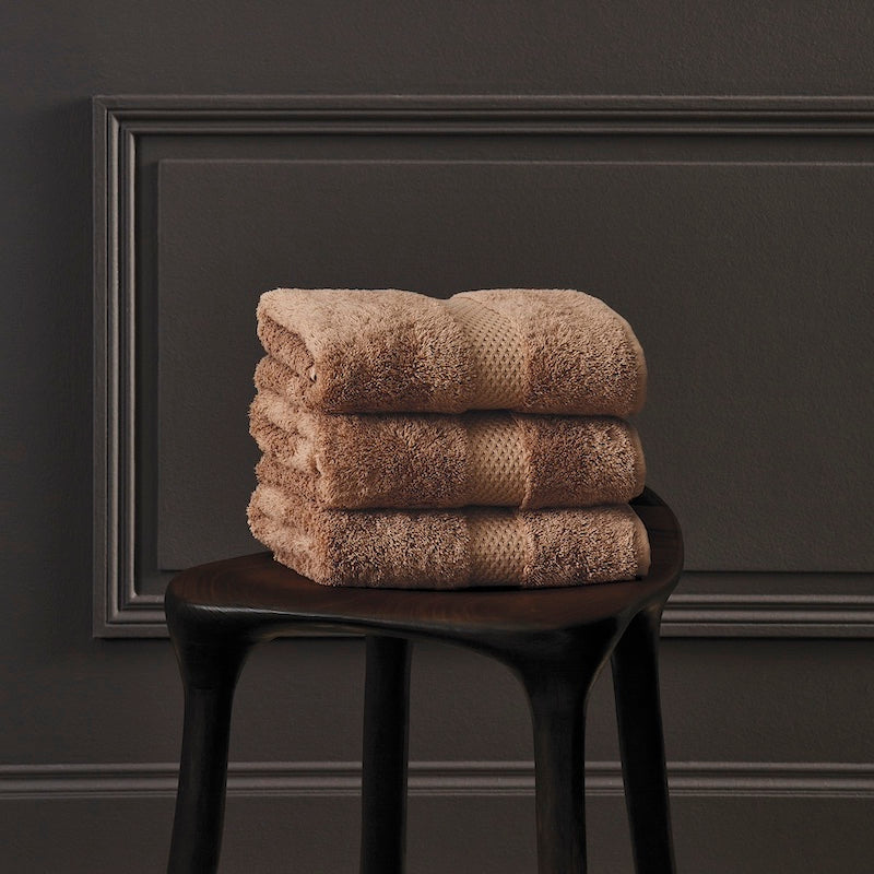 Towels - Yves Delorme Etoile Sienna Cotton Modal - Organic Bath Towels Stack