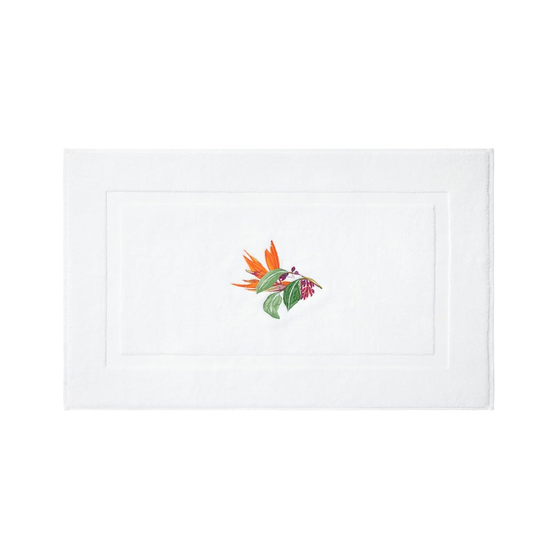 Yves Delorme Tub Mat in Parfum Embroidery | Organic Cotton Bath Mat at Fig Linens and Home