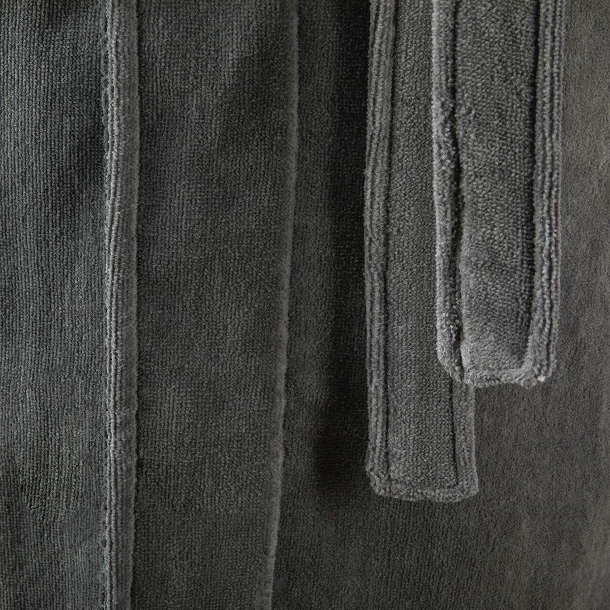 Yves Delorme Hugo Boss Double B Charcoal Shawl Collar Bathrobe (Men's) by Yves Delorme - Shawl Collar Bathrobe (Men's) Medium Double B Charcoal at FIG LINENS AND HOME - 6