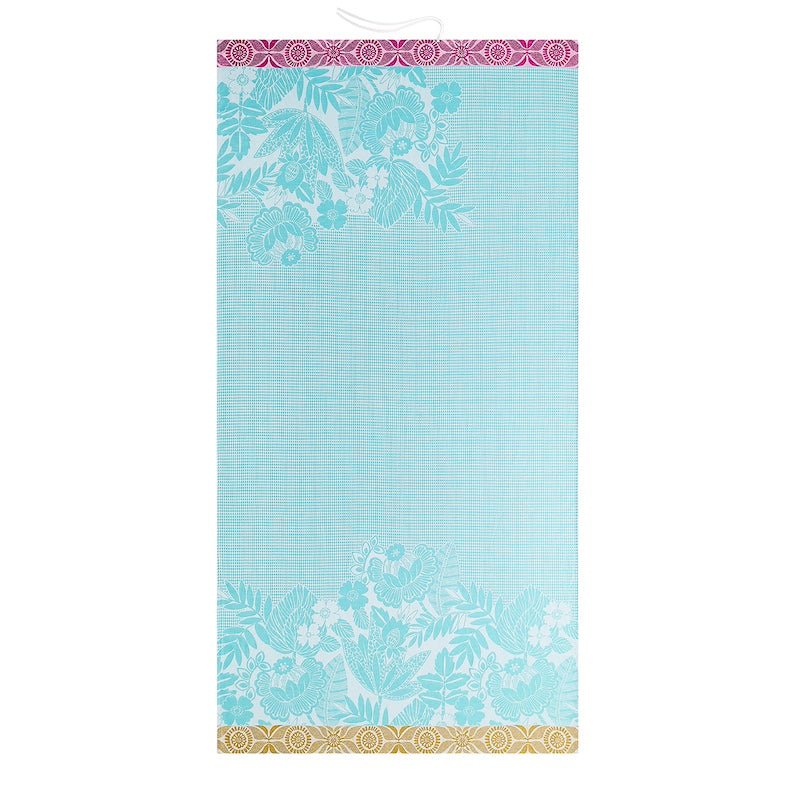 Le Jacquard Français Barbade blue beach towel by le jacquard français - beach towel 39" x 79" blue at FIG LINENS AND HOME - 1