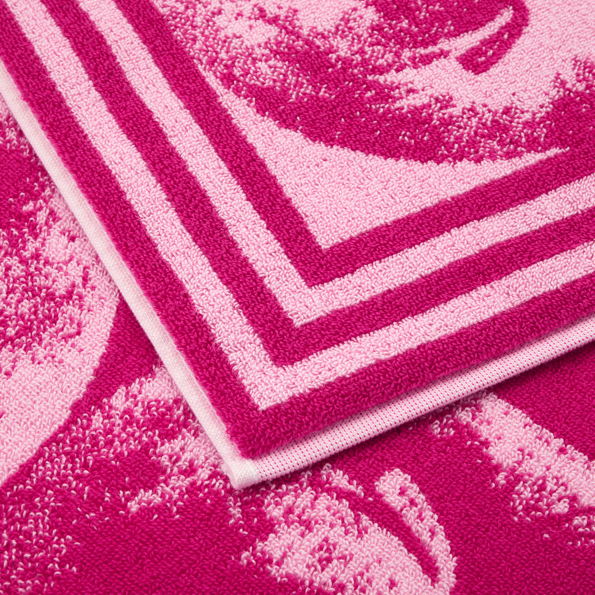 K Apple Pink Jacquard Beach Towel by Kenzo Paris