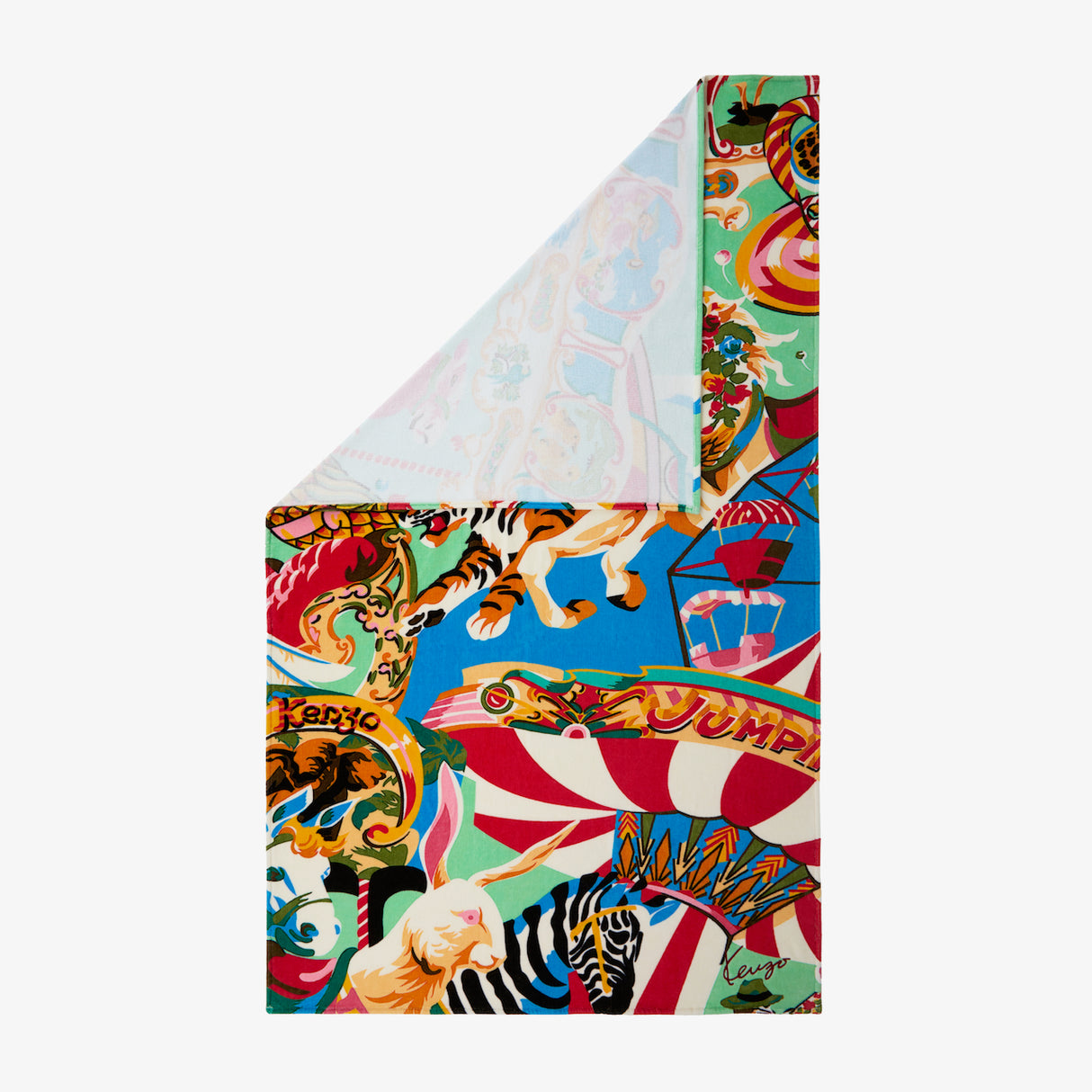 K Circus Printed Velour Beach Towel by Kenzo Paris