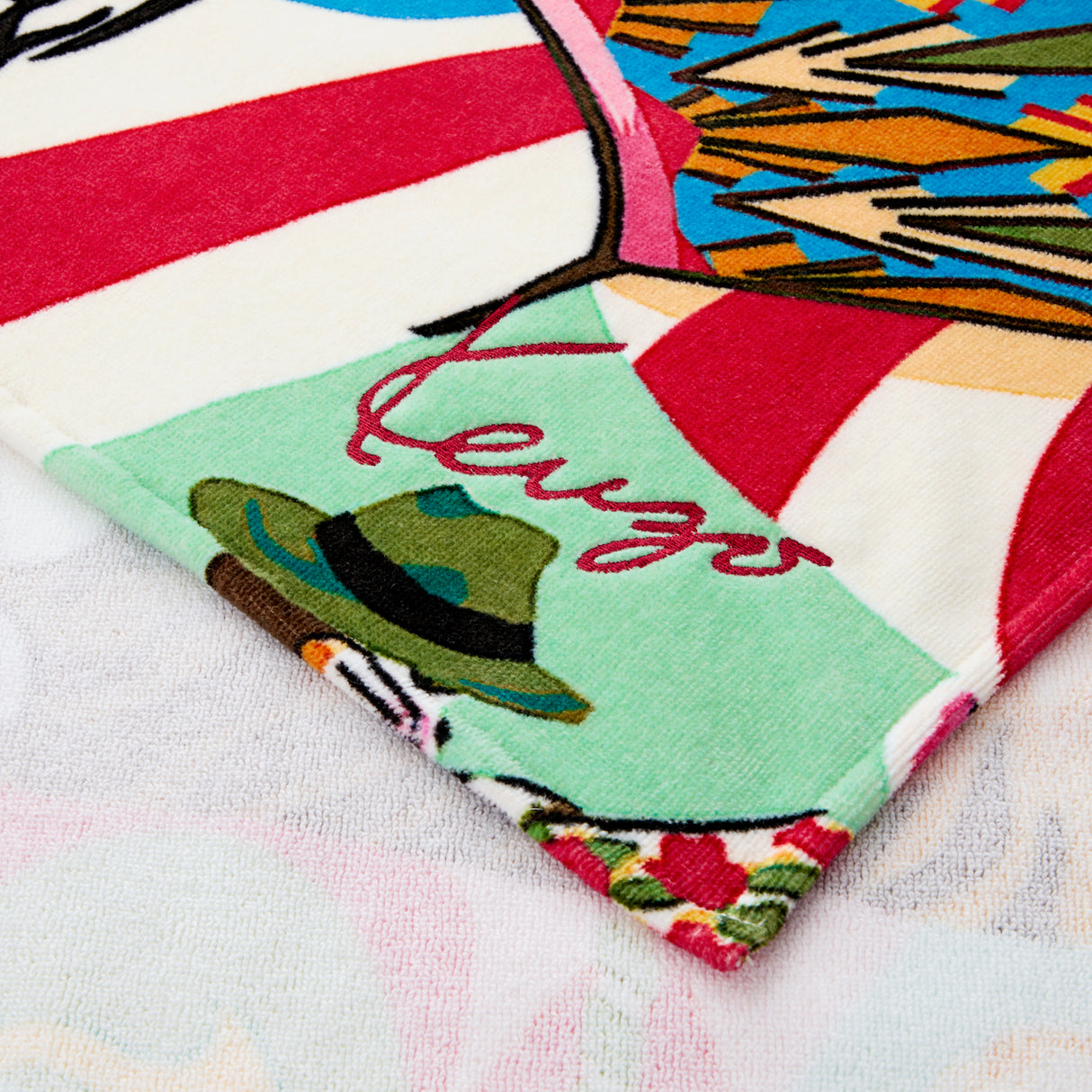 K Circus Printed Velour Beach Towel by Kenzo Paris