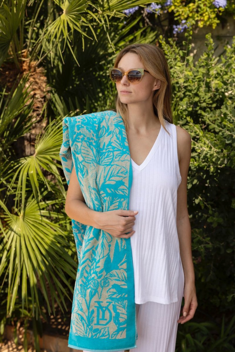 Beach Towel - Sao Lagon Yves Delorme Organic Cotton Pool or Beach Towel 2