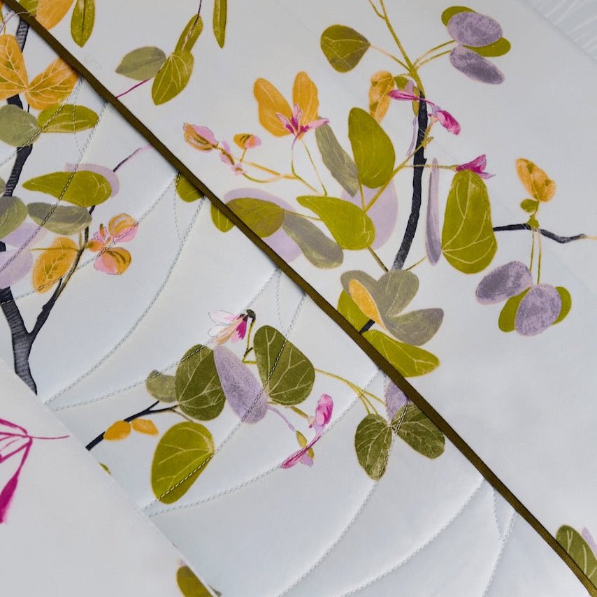 Yves Delorme Luciole Organic Cotton Flat Sheet Detail View 9 - Fig Linens and Home