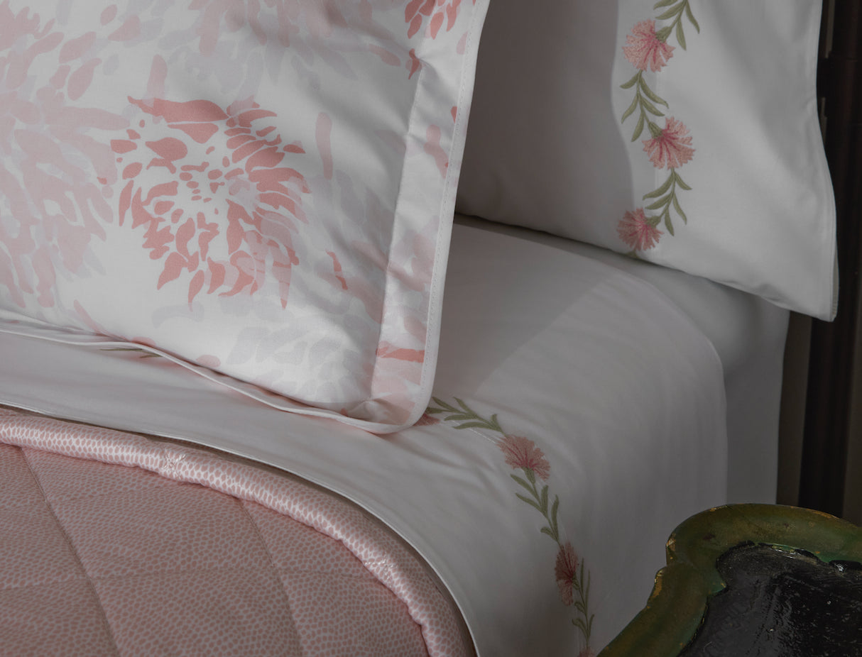 Chrysanthemum Blush Bedding by Matouk x Tillett at Fig Linens and Home - Lifestyle 7