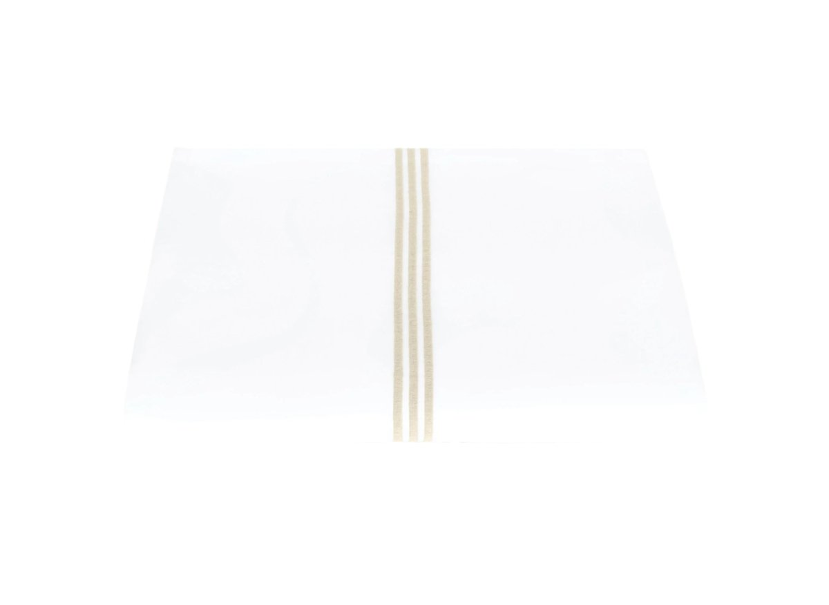 Matouk Bel Tempo King Duvet Cover 108 x 96, 3" flange Almond