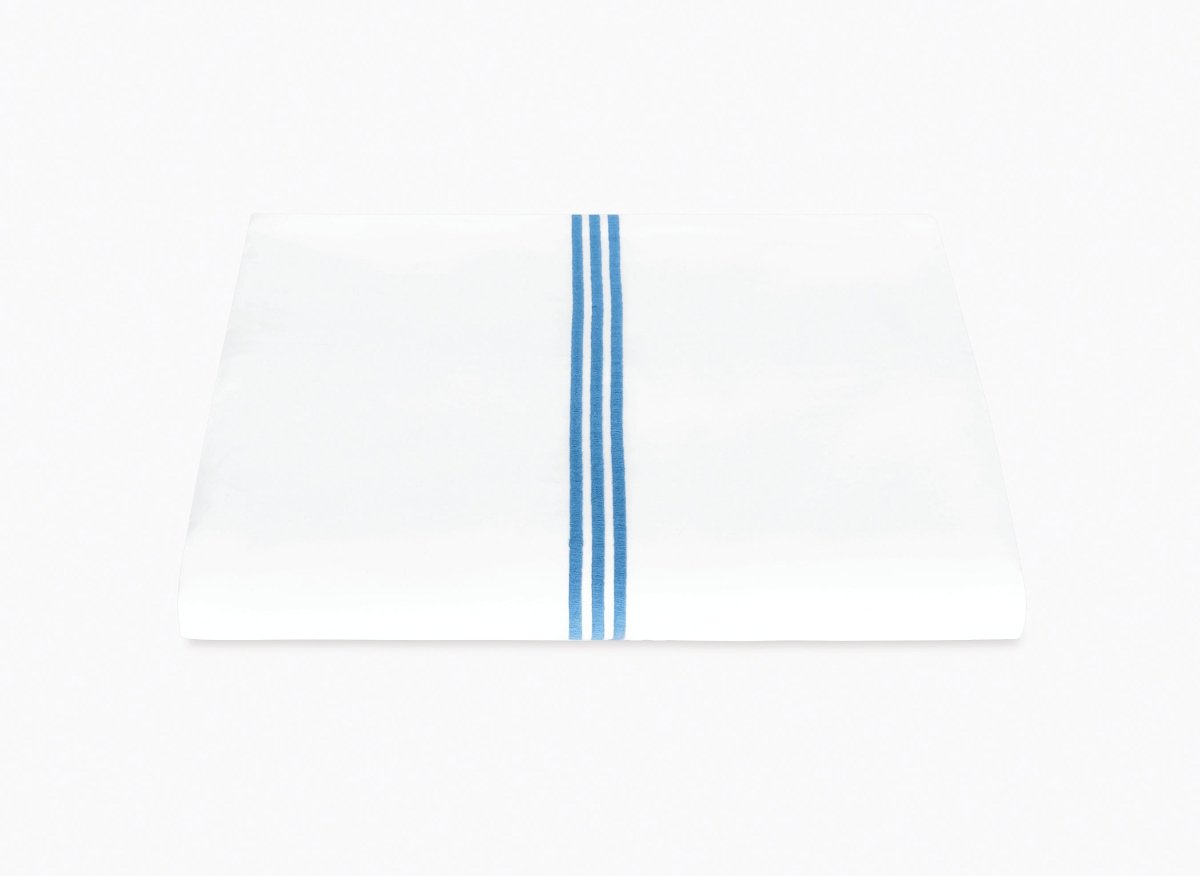 Matouk Bel Tempo Full/Queen Duvet Cover 90 x 96, 3" flange Ocean