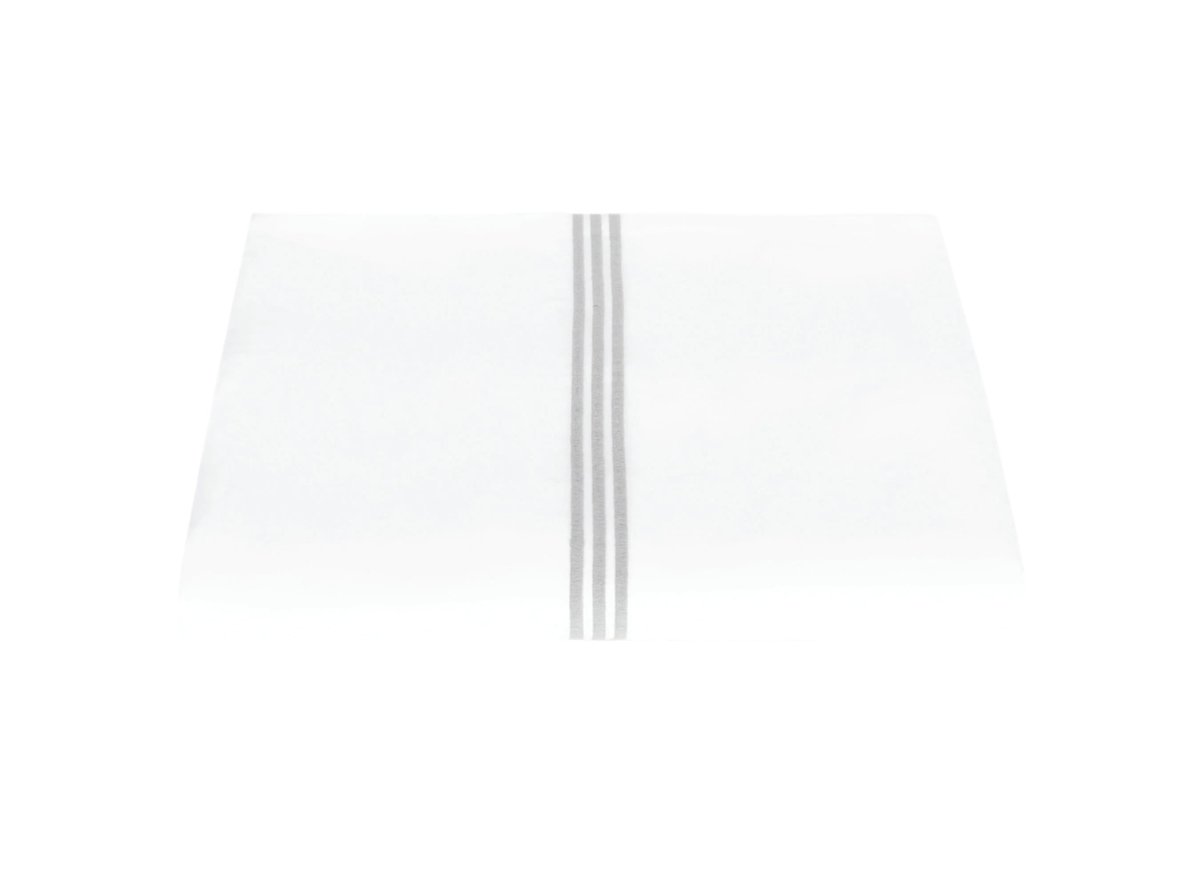 Matouk Bel Tempo King Duvet Cover 108 x 96, 3" flange Silver