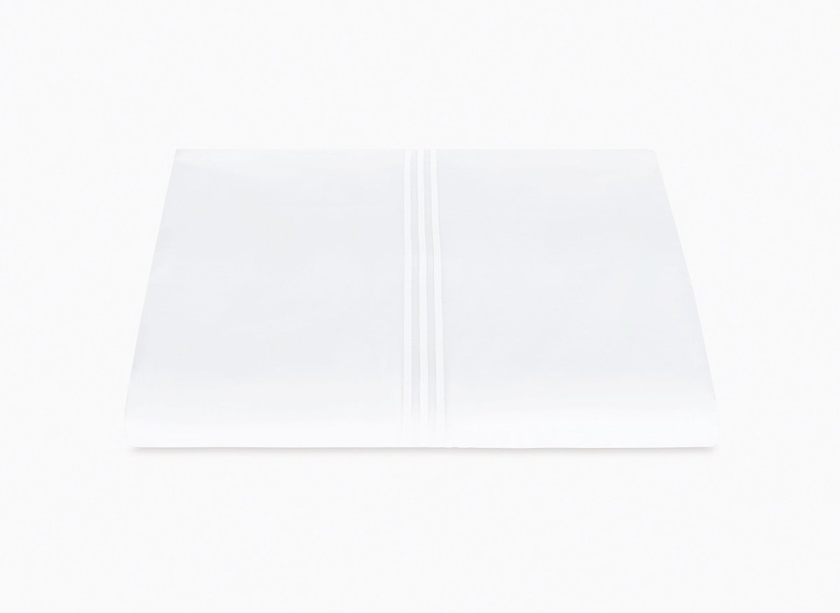 Matouk Bel Tempo King Duvet Cover 108 x 96, 3" flange White