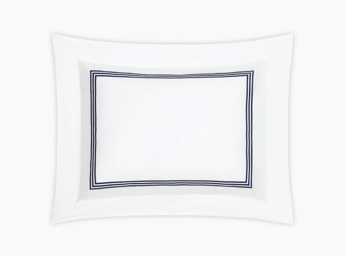 Matouk Bel Tempo King Sham 21 x 36, 3" flange Navy