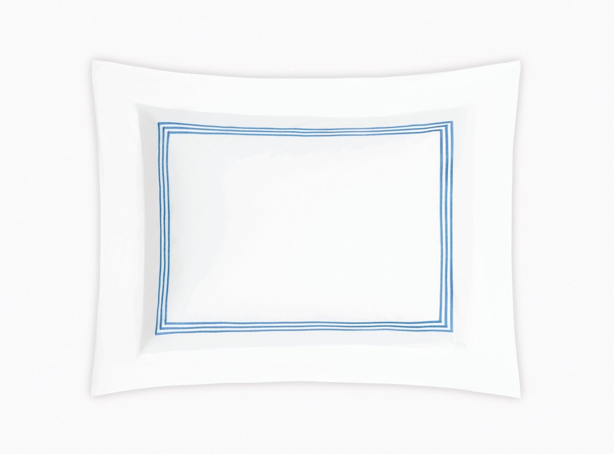 Matouk Bel Tempo King Sham 21 x 36, 3" flange Ocean