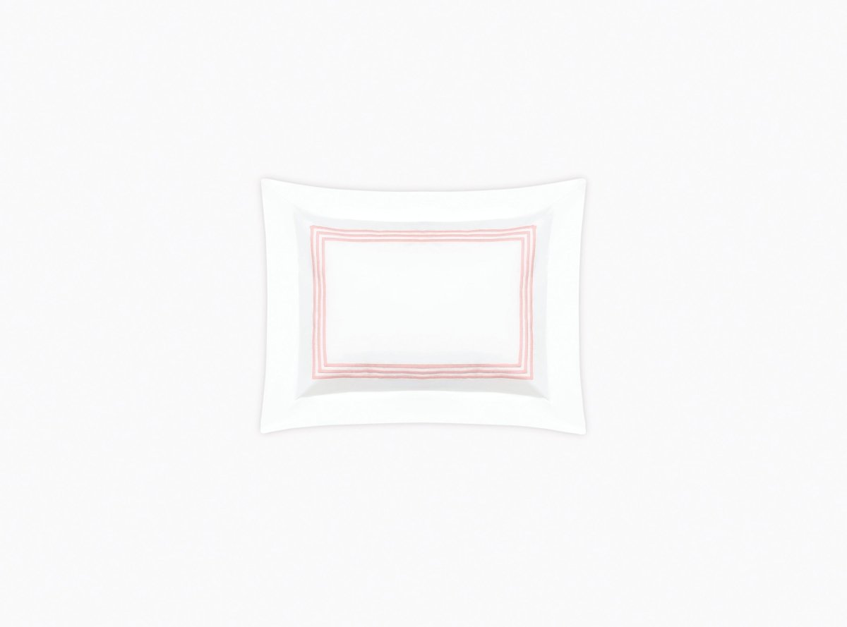 Matouk Bel Tempo Boudoir Sham 12 x 16, 2" flange Blush