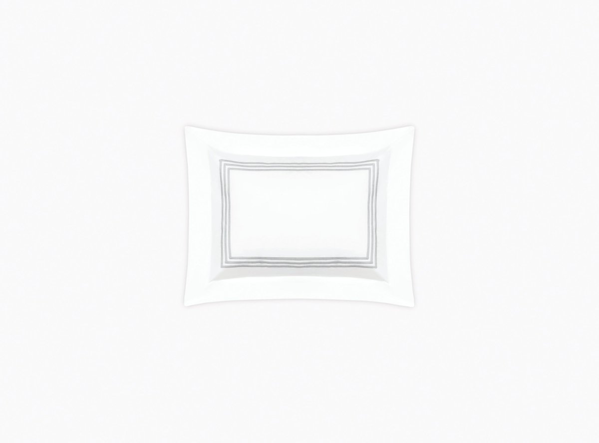 Matouk Bel Tempo Boudoir Sham 12 x 16, 2" flange Silver