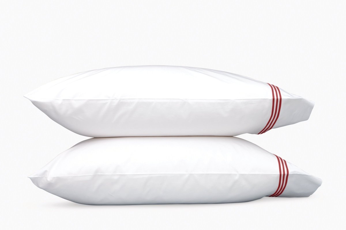 Matouk Bel Tempo King Case - Pair 21 x 40 Red