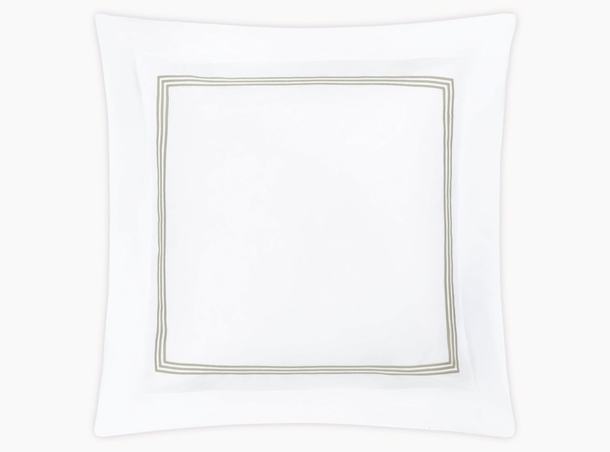 Matouk Bel Tempo Euro Sham 27 x 27, 3" flange Almond