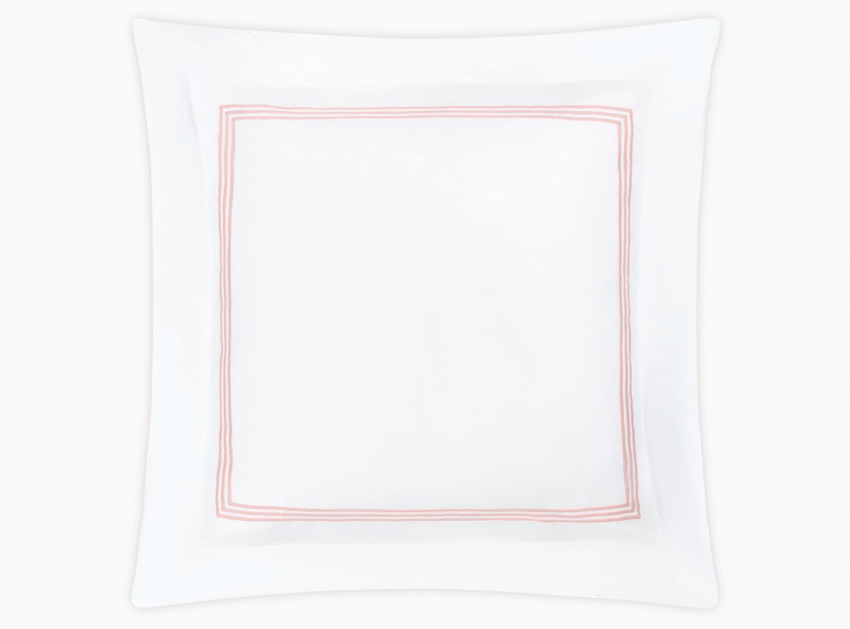 Matouk Bel Tempo Euro Sham 27 x 27, 3" flange Blush