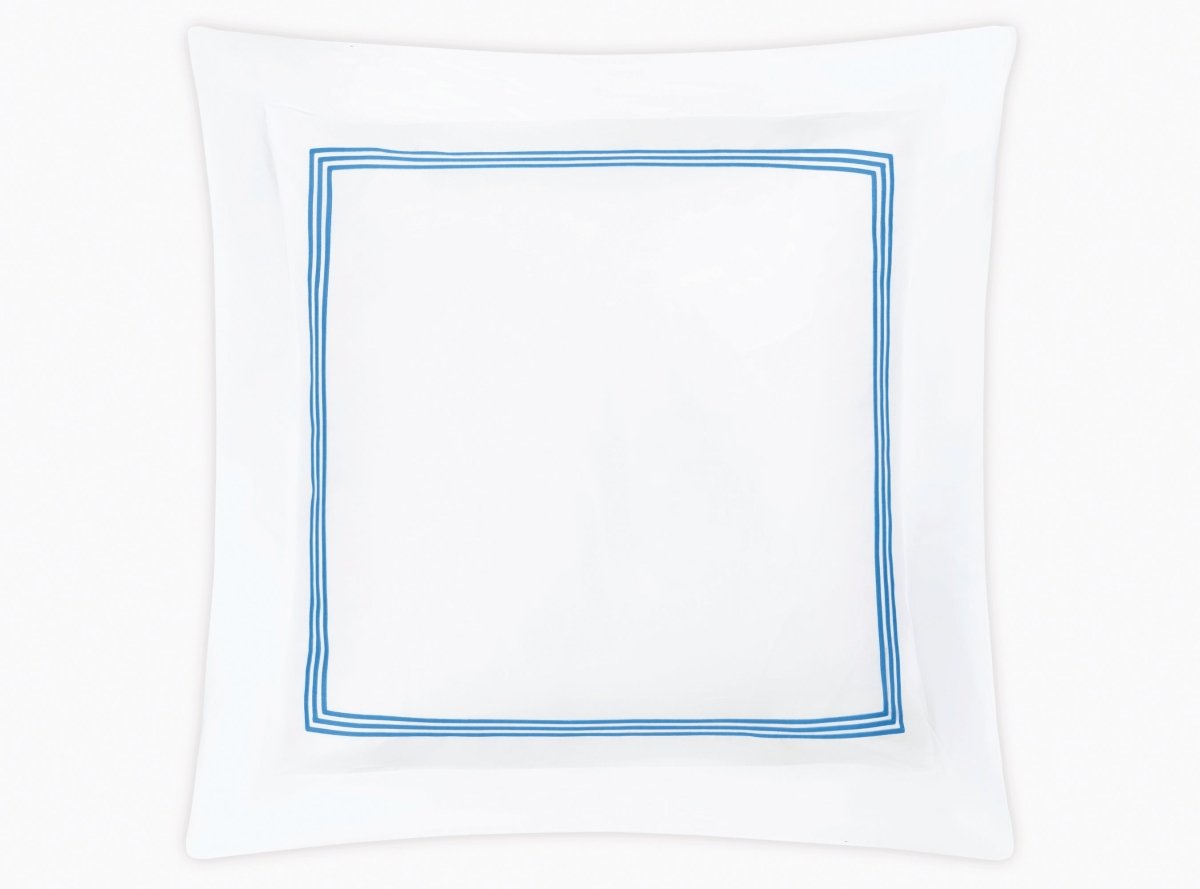 Matouk Bel Tempo Euro Sham 27 x 27, 3" flange Ocean