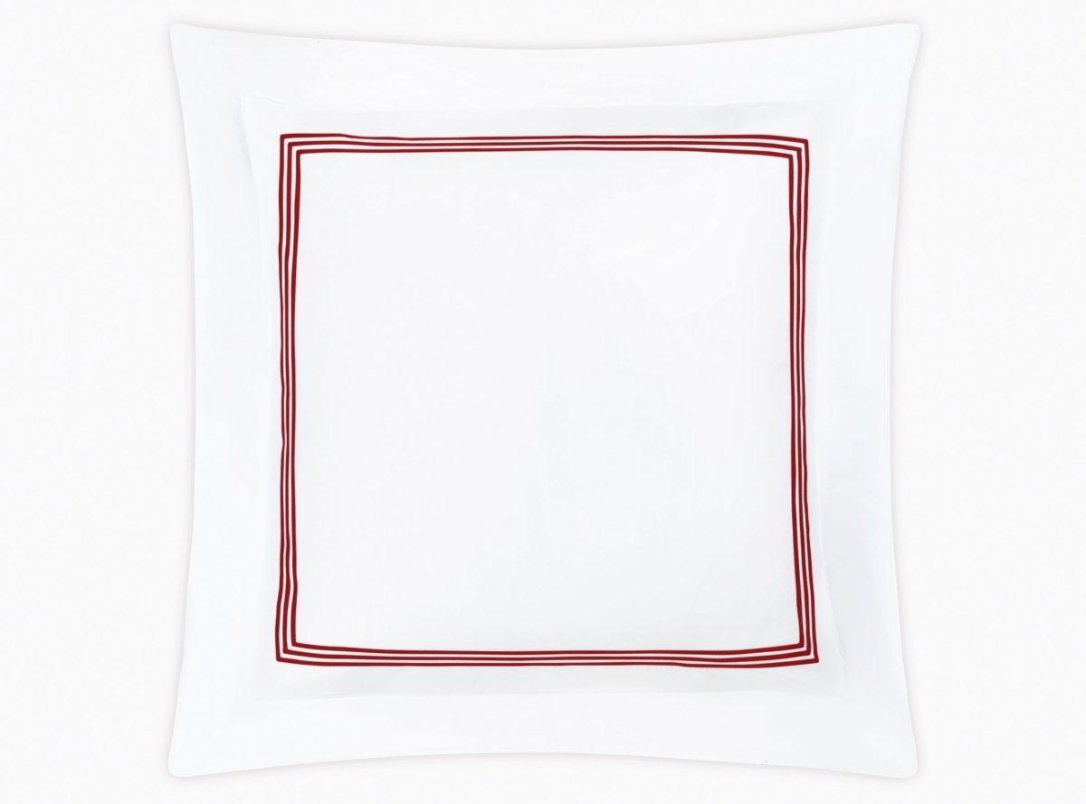 Matouk Bel Tempo Euro Sham 27 x 27, 3" flange Red