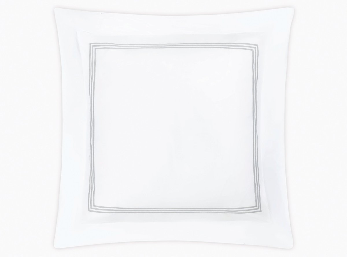 Matouk Bel Tempo Euro Sham 27 x 27, 3" flange Silver