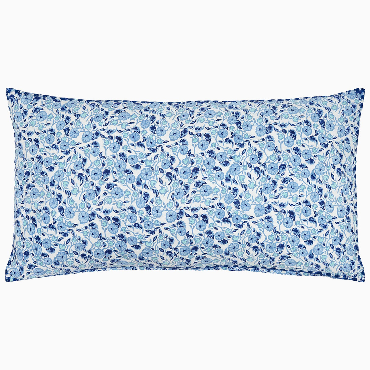 Ipsita Indigo Bolster by John Robshaw at Fig Linens and Home - 1