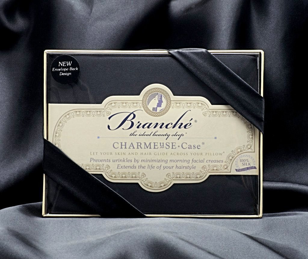 Branché Silk Pillowcase in Driftwood Black Fig Linens