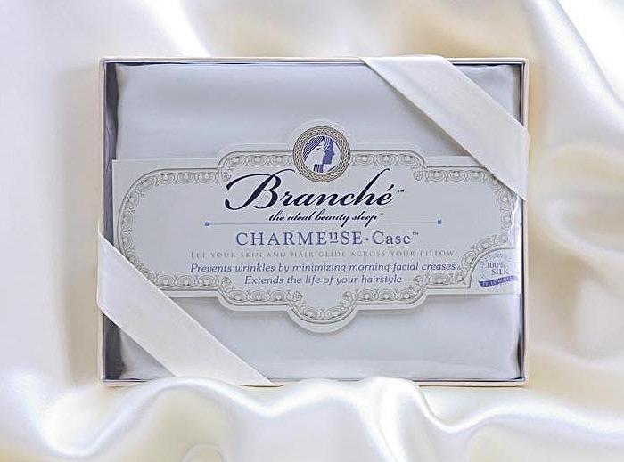 Silk Charmeuse Pillowcase in White - Branché at Fig Linens