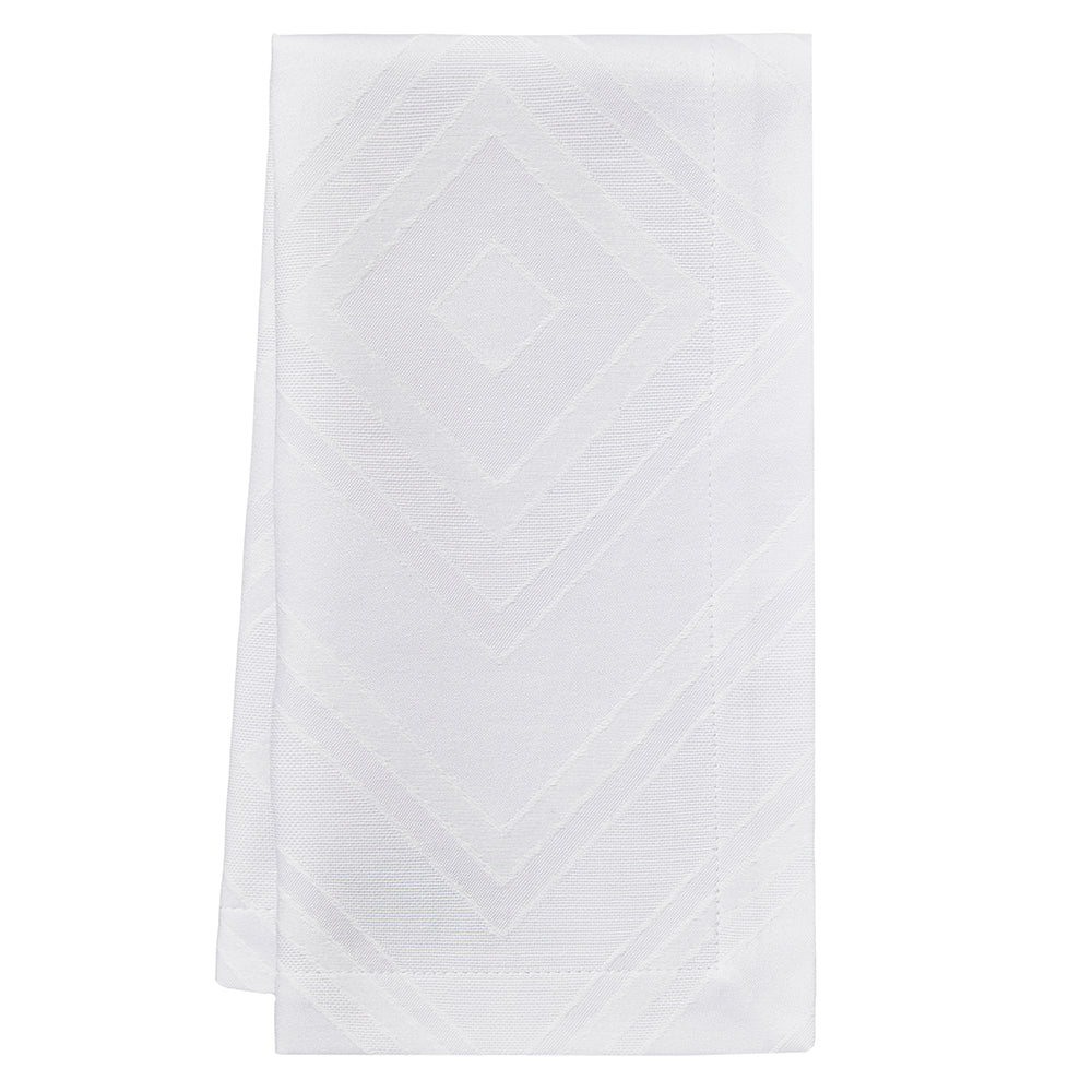 Brussels Patterned White Napkin | Mode Living at Fig Linens and Home