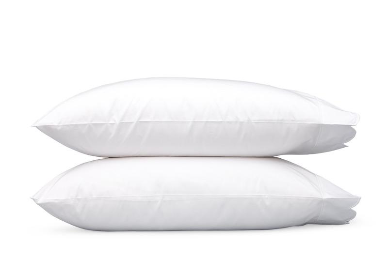 Matouk Butterfield Sheets & Pillowcases by Matouk - King Pillowcases Pair 21x40 White at FIG LINENS AND HOME - 18