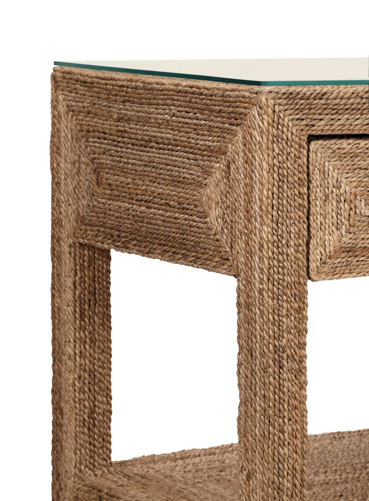 Cassie Natural Rope Console Table | Worlds Away Coastal Furniture at Fig Linens and Home - Detail 2