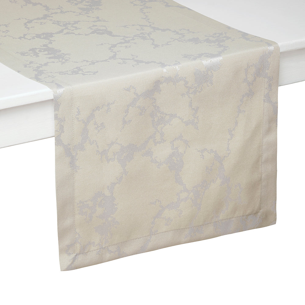 Carrera Taupe Table Runner | Mode Living at Fig Linens and Home