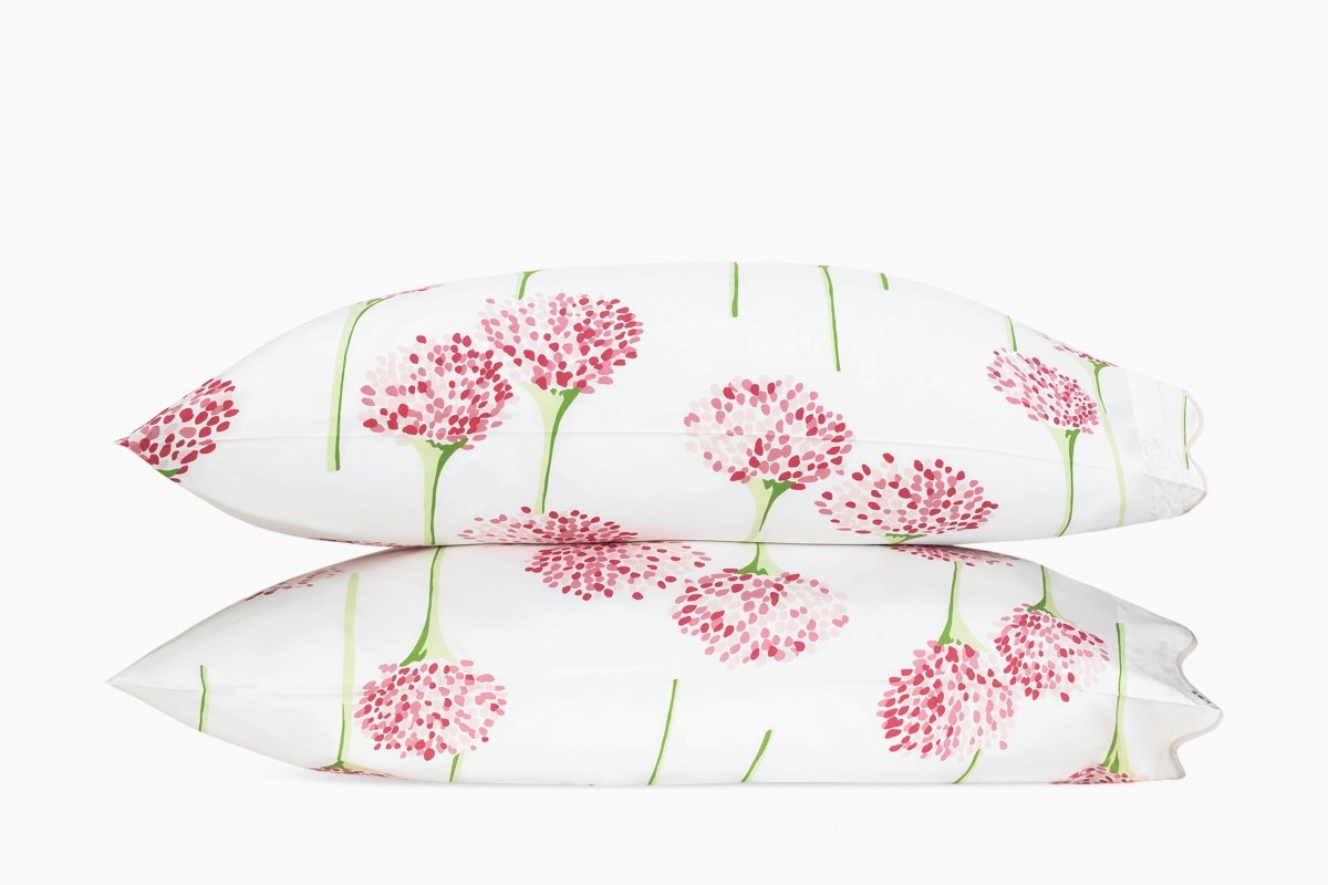 Matouk Charlotte Standard Case - Pair 21 x 32 Peony Pink at Fig Linens and Home - LU26