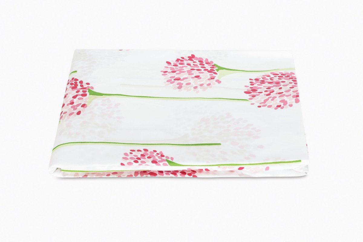 Matouk Charlotte Full Fitted 17" pocket Peony Pink at Fig Linens and Home - LU26