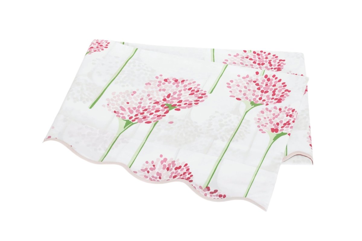 Matouk Charlotte King Flat 114 x 112 Peony Pink at Fig Linens and Home - LU26