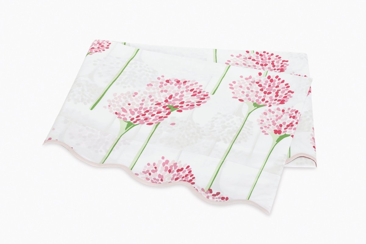 Matouk Charlotte Full/Queen Flat 96 x 112 Peony Pink at Fig Linens and Home - LU26