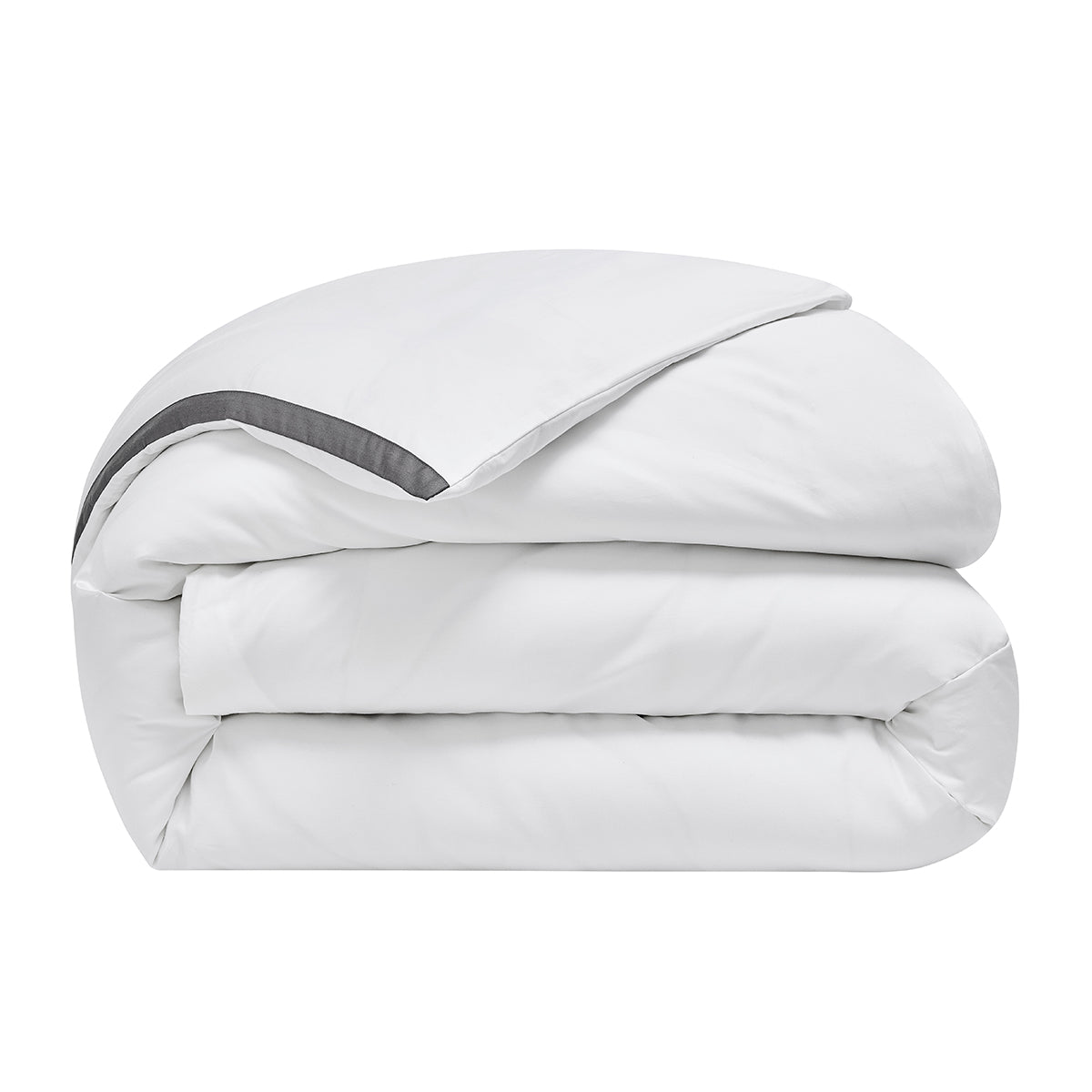 Apparat Dark Grey 88" X 92" Queen Duvet Cover by Le Jacquard Français - 9at Fig Linens and Home - 6