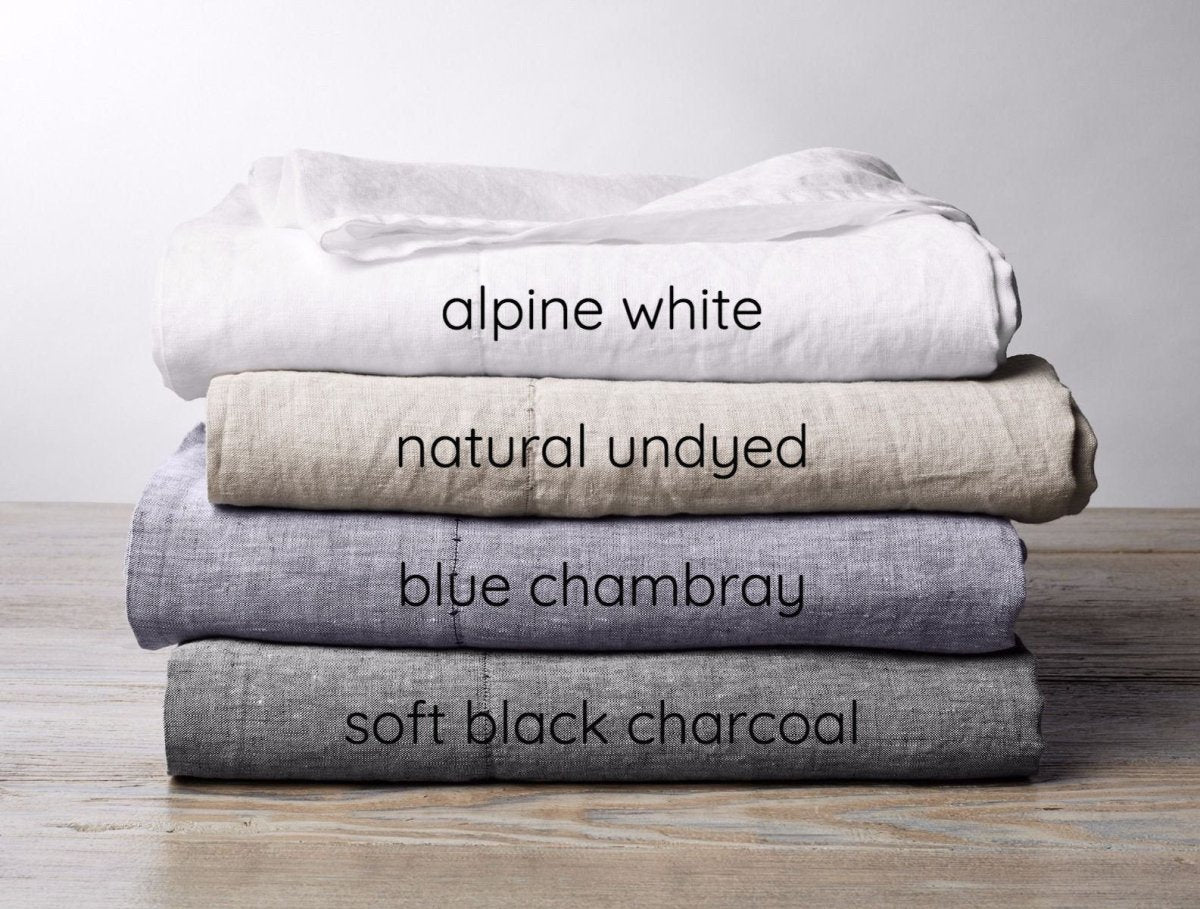 Fig Linens - Coyuchi Organic Linen Chambray Bedding