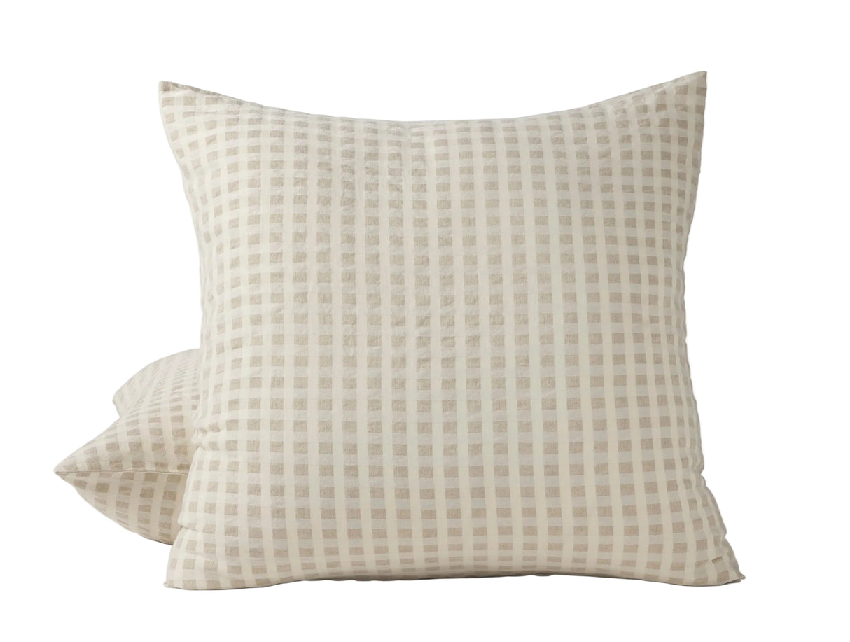 Euro Square Sham - Coyuchi Birch Undyed Organic Bedding at Fig Linens and Home