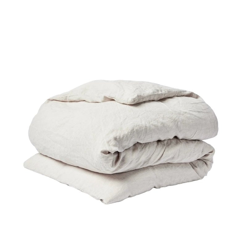 Duvet Cover - Coyuchi Relaxed Linen Organic Bedding - Natural Chambray