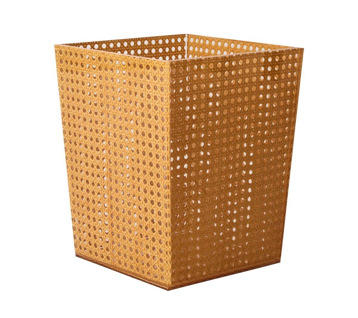 Kim Seybert Reed Waste Basket in Natural by Kim Seybert - Natural 9.5"L x 9.5"W x 11.75"H at FIG LINENS AND HOME - 1