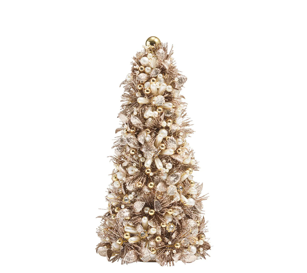 Gilded Spray Gold/Crystal 12" Xmas Tree | Kim Seybert at Fig Linens and Home