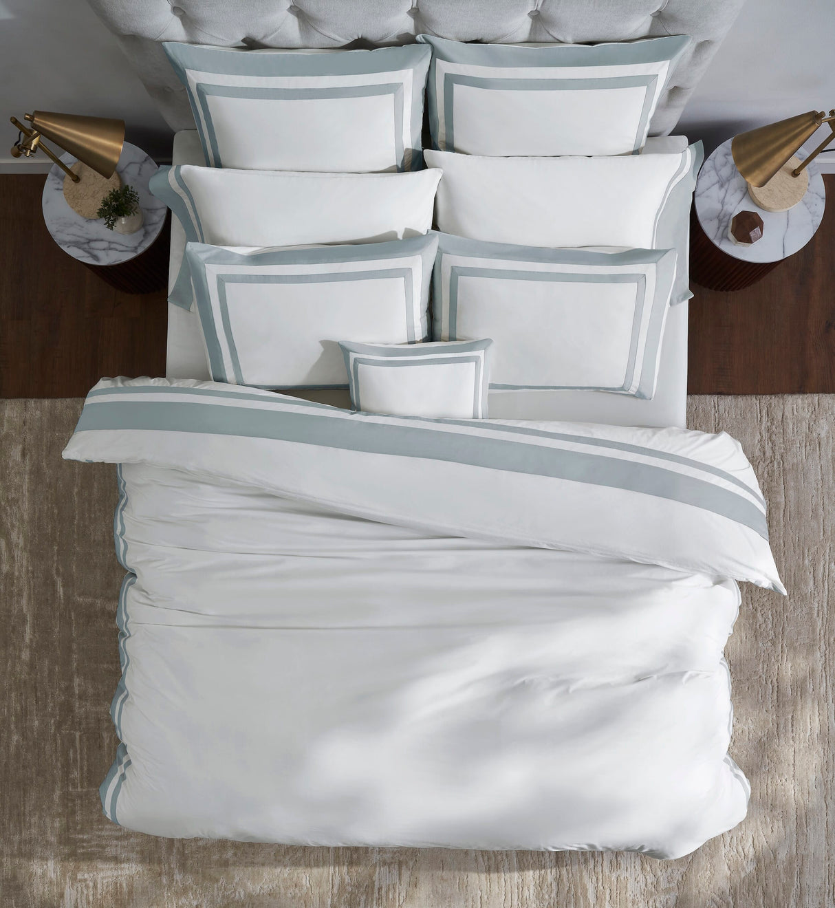 Orchids Lux Stella Organic Duvet Cover - Queen - Shore at Fig Linens and Home 7