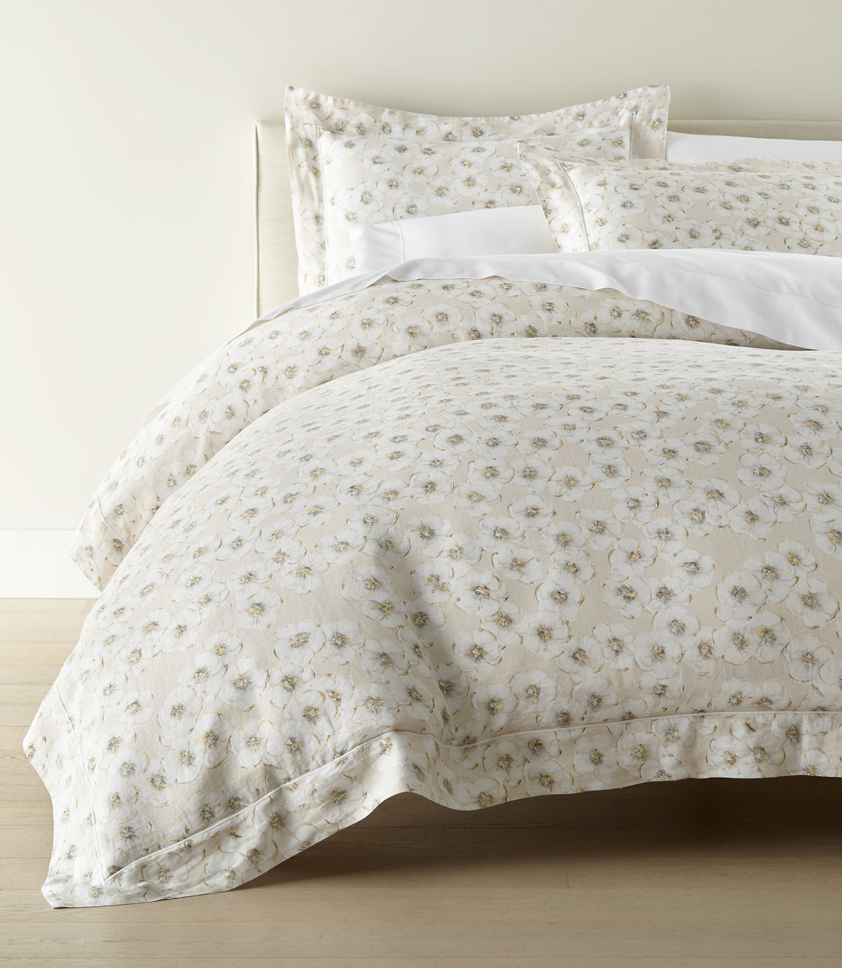 Ella Natural Linen Duvet Set Peacock Alley at Fig Linens and Home - View 2