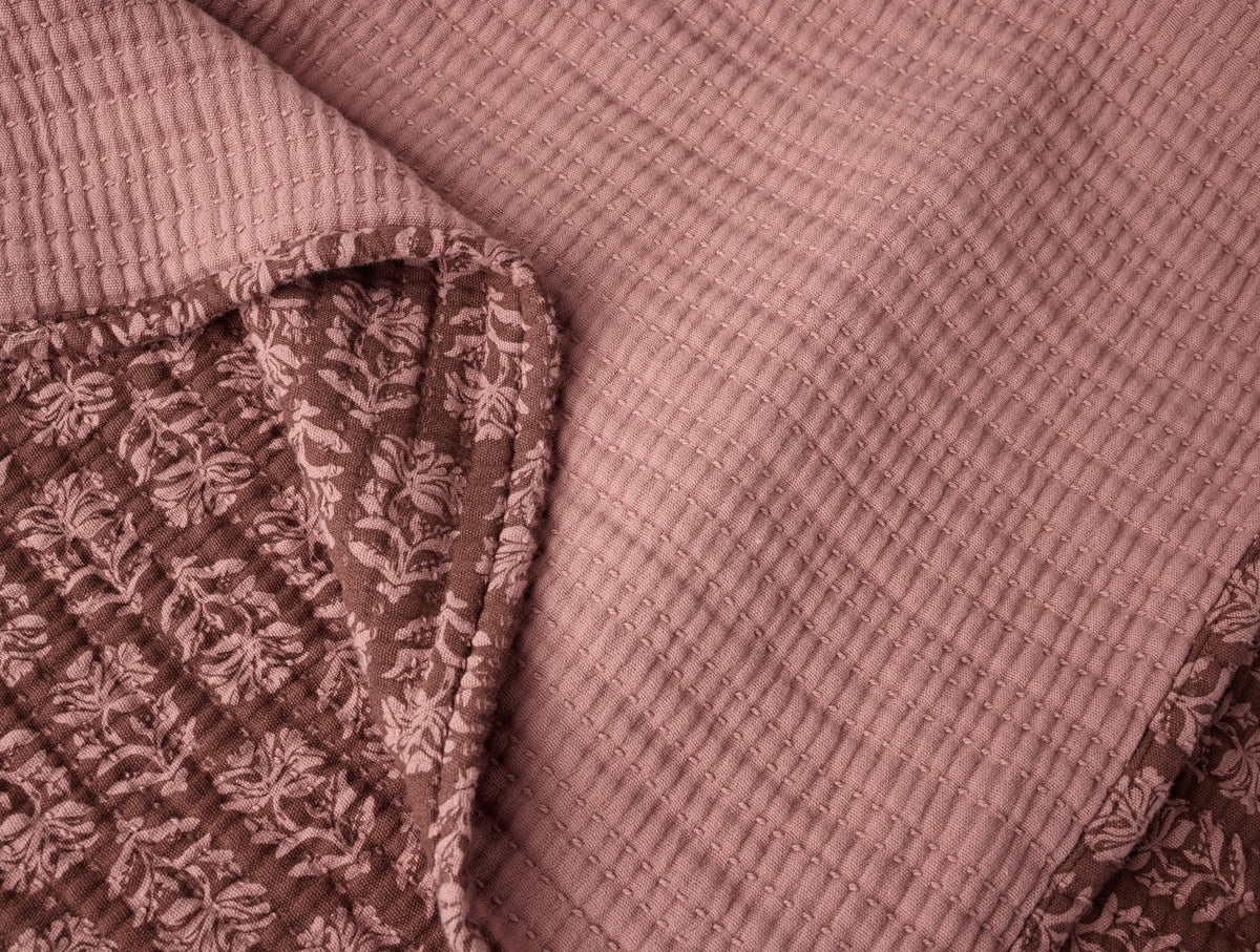 Mirada Organic Matelasse Plum Blossom Chrysanthemum Coverlet 2 | Coyuchi at Fig Linens and Home