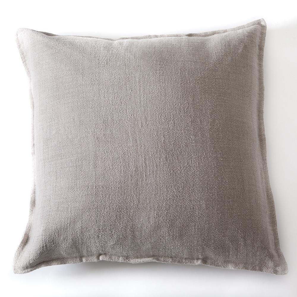 Fig Linens - Pom Pom at Home Montauk Natural Large Euro Sham