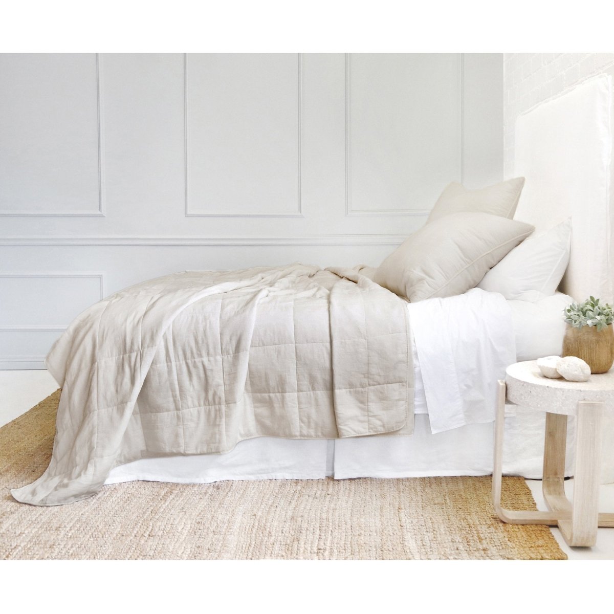 Fig Linens - Pom Pom at Home Bedding - Antwerp Natural Coverlet
