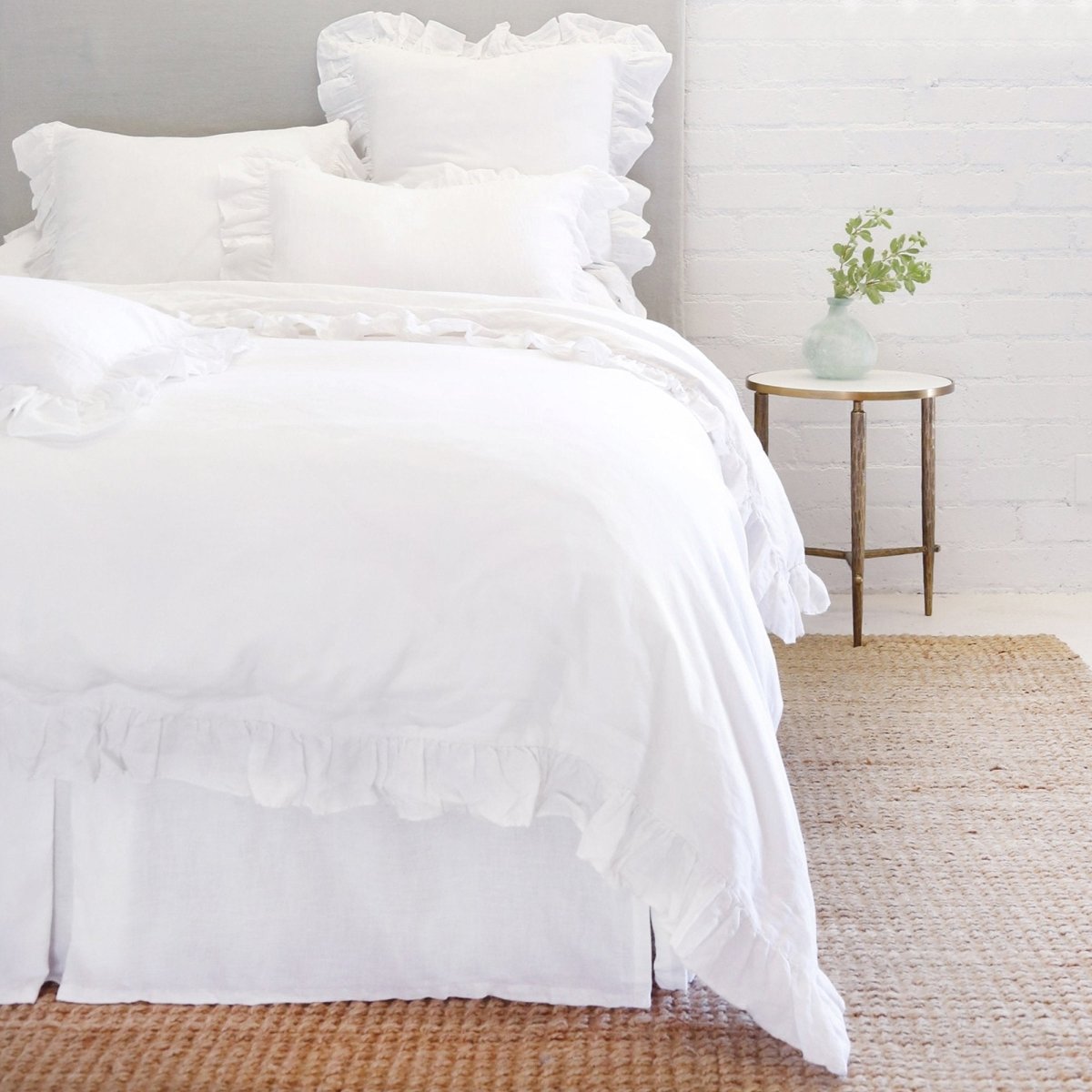 Pom Pom at Home - Charlie White Linen Duvet Collection - Fig Linens