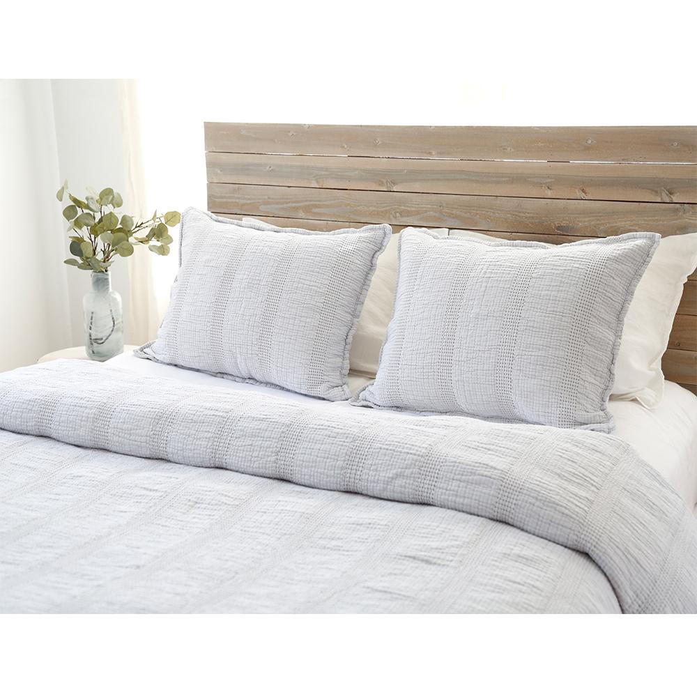 Pom Pom at Home - Nantucket Grey Matelassé Coverlet Collection | Fig Linens