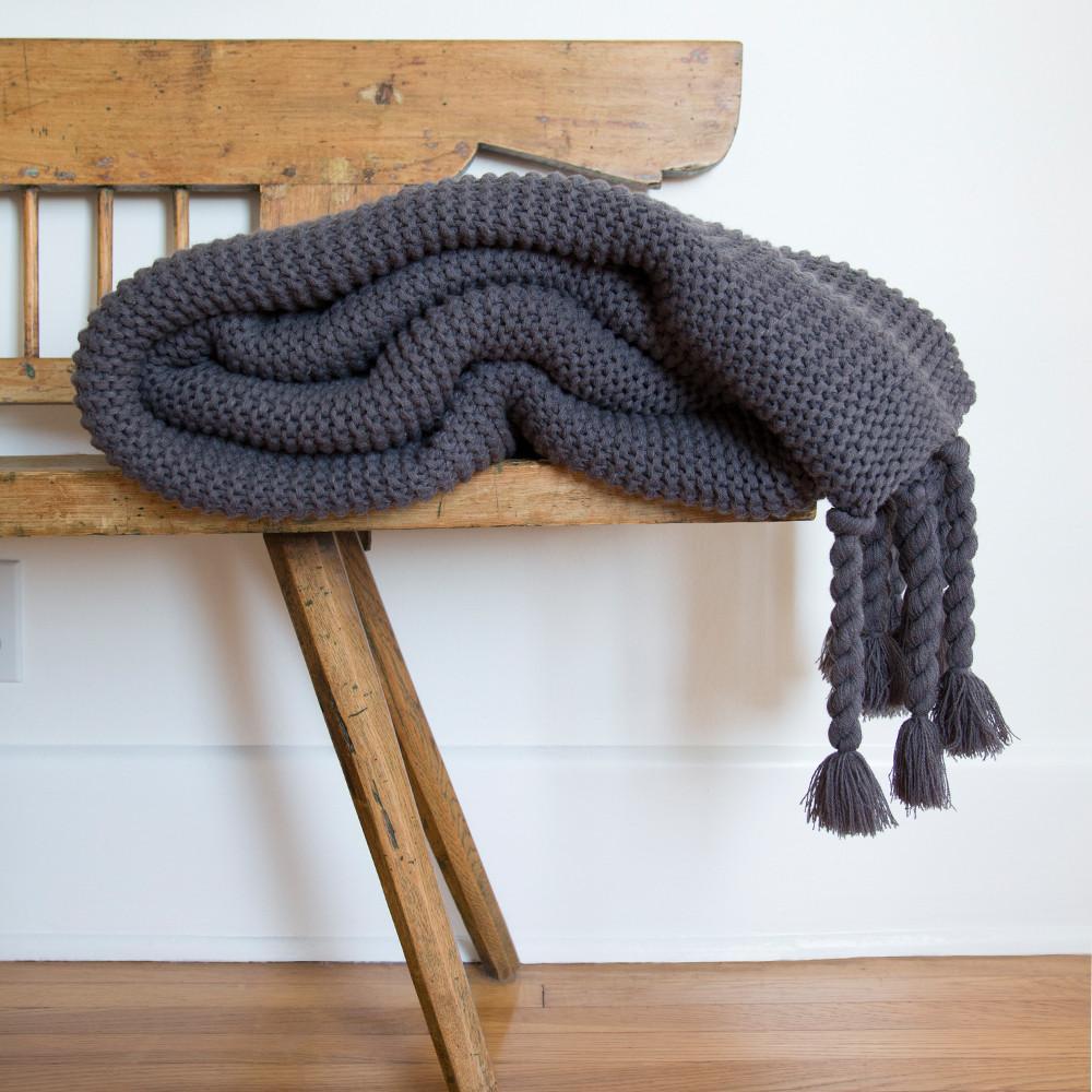 Pom Pom at Home - Trestles Midnight Oversized Throw - Fig Linens